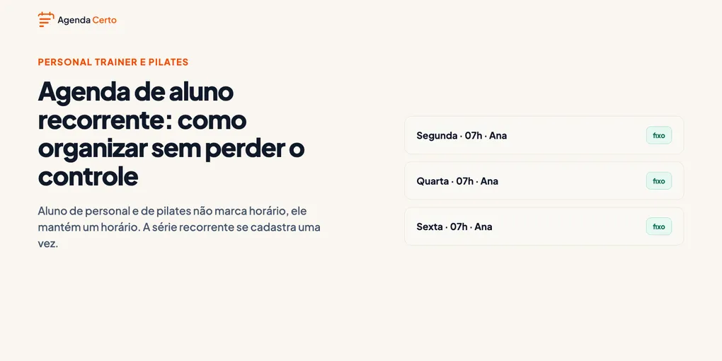 Agenda de aluno recorrente: como organizar sem perder o controle