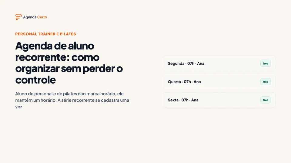 Agenda de aluno recorrente: como organizar sem perder o controle
