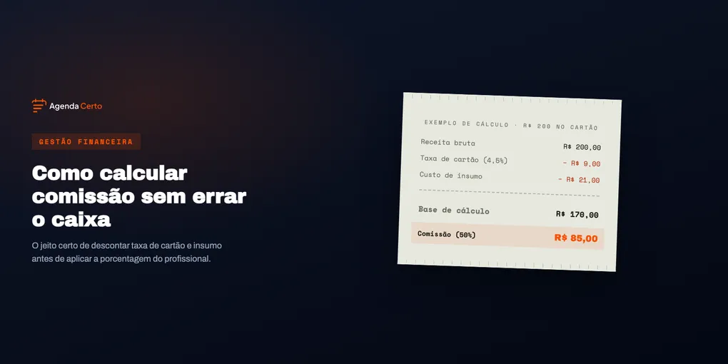 Como calcular a comissão dos profissionais do seu salão ou clínica sem errar o caixa