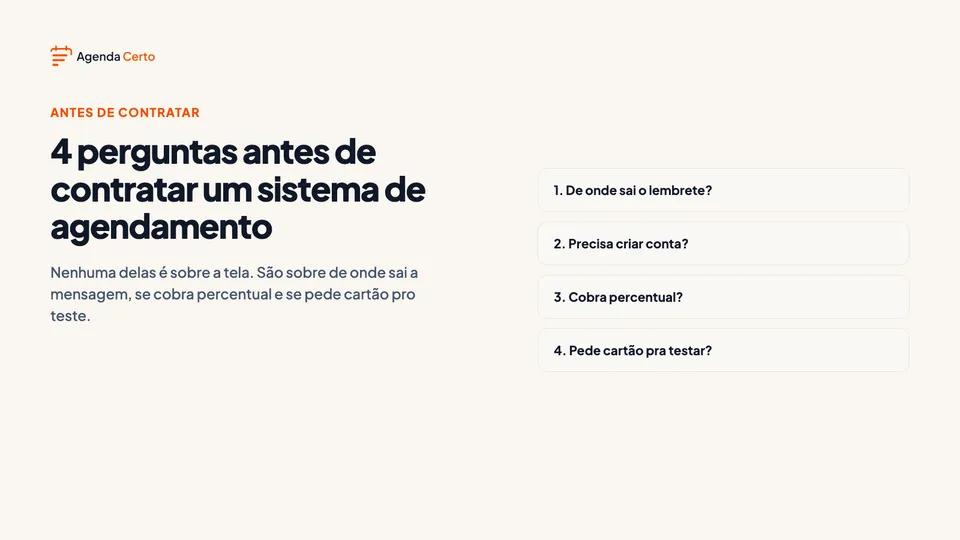 4 perguntas antes de contratar um sistema de agendamento